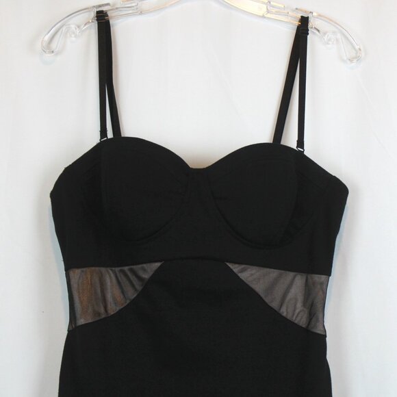 Kardashian Kollection Black Gold Tube Top Body Fitting Pencil Dress - Picture 5 of 12